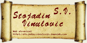 Stojadin Vinulović vizit kartica